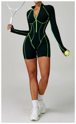 Load image into Gallery viewer, Contoured Zip Front Performance Tracksuit Yoga Set Premium