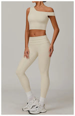 Load image into Gallery viewer, Breathable One Shoulder Sculpted Performance Contour Bra