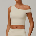 Load image into Gallery viewer, Breathable One Shoulder Sculpted Performance Contour Bra