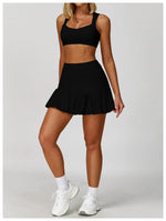Load image into Gallery viewer, High Waist Tennis Skirt With Breathable Pockets Nylon