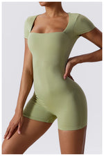 Load image into Gallery viewer, Soft Premium Contoured All In One Yoga Bodysuit Sleeves