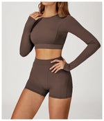 Load image into Gallery viewer, Two-Piece Contoured Breathable Yoga Set Leggings Silhouette