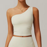 Load image into Gallery viewer, Single Shoulder Sport Bra Sculpt Contour Breathable