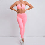 Load image into Gallery viewer, Two Piece Ribbed Seamless Studio Yoga Set Cross Back