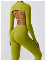 Load image into Gallery viewer, Contoured Interwoven Athleisure Long Sleeve Yoga Ensemble