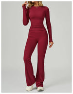 Load image into Gallery viewer, 2 Piece Contoured Breathable Yoga Ensemble Knitwear
