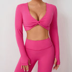Load image into Gallery viewer, Seamless Ultra Soft Long Sleeve Yoga Crop Removable Pads