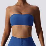 Load image into Gallery viewer, Strapless Padded Yoga Sports Bra Contour Silhouette