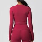 Load image into Gallery viewer, Luxurious Breathable Contoured Long Sleeve Yoga Top Nylon