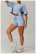 Load image into Gallery viewer, Moisture Wicking Luxe Contour Yoga Top Short Sleeve