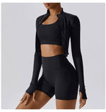Load image into Gallery viewer, Luxurious Contoured Yoga Jacket With Nylon Zip Front