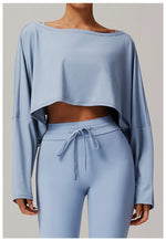 Load image into Gallery viewer, One Shoulder Bat Sleeve Yoga Hoodie Ultra Performance