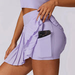 Load image into Gallery viewer, Pocketed High Waist Tennis Skirt Performance Wear Nylon