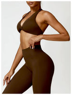 Load image into Gallery viewer, Breathable Contoured Nylon Halter Bralette With Twist