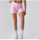 Load image into Gallery viewer, High Rise Contour Performance Shorts With Cross Wise Waist