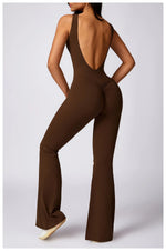 Load image into Gallery viewer, Sculpted Yoga Jumpsuit Ultra Breathable Nylon Knit Fabric