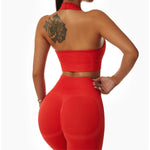 Load image into Gallery viewer, Breathable Sculpted Yoga Performance Bra With Halter Back