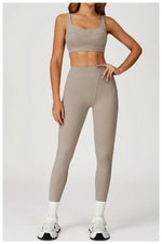 Load image into Gallery viewer, Two-Piece Contoured Breathable Yoga Set Leggings Silhouette