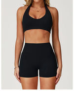 Load image into Gallery viewer, Contour Seamless Yoga Bra Hanging Neck Nylon Spandex