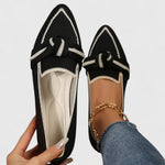 Load image into Gallery viewer, Women's Loafers Bow Detail Pointed Toe Slip On Flat Style