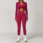 Load image into Gallery viewer, Three Piece Breathable Yoga Tracksuit Pro For Performance
