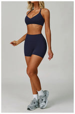 Load image into Gallery viewer, Seamless Contour 2 Piece Breathable Active Wear Set Nylon