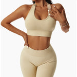 Load image into Gallery viewer, Breathable Sculpted Yoga Performance Bra With Halter Back