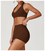 Load image into Gallery viewer, Contour Seamless Yoga Bra Hanging Neck Nylon Spandex