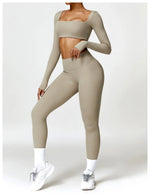 Load image into Gallery viewer, Luxurious High-Waist Contour Seamless Leggings Scrunch