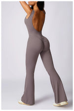 Load image into Gallery viewer, Sculpted Yoga Jumpsuit Ultra Breathable Nylon Knit Fabric