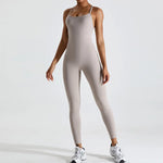 Load image into Gallery viewer, Backless Contour Yoga Jumpsuit Seamless Performance Wear