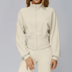 Load image into Gallery viewer, Wind Proof Zip Front Standing Collar Sweat Shirt Regular Fit