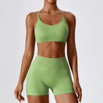 Load image into Gallery viewer, Seamless Performance Yoga Set Contour Nylon Knit Fabric