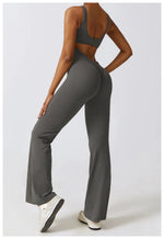 Load image into Gallery viewer, Contoured Back Zip Jumpsuit With Seamless Performance