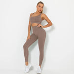 Load image into Gallery viewer, Seamless Contour Two Piece Yoga Set Performance Wear
