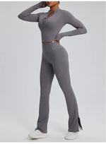 Load image into Gallery viewer, Contour Stretch Athleisure Bell Bottoms Set Nylon Spandex