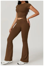Load image into Gallery viewer, 2 Piece Contour Performance Leggings Set Nylon Blend