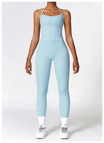 Load image into Gallery viewer, Seamless Sculpted Yoga Core Set Leggings Ribbed Contour