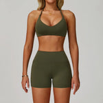 Load image into Gallery viewer, Seamless Contour 2 Piece Breathable Active Wear Set Nylon