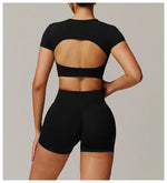 Load image into Gallery viewer, Contour Yoga Cropped Top Short Sleeve Performance Pro