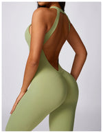 Load image into Gallery viewer, Backless Contour Jumpsuit Set with Seamless Performance