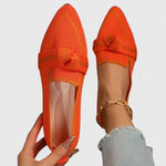 Load image into Gallery viewer, Women's Loafers Bow Detail Pointed Toe Slip On Flat Style