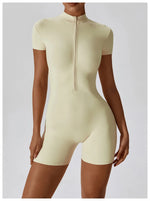 Load image into Gallery viewer, Seamless Contour Zippered Yoga Bodysuit Performance