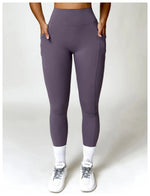 Load image into Gallery viewer, V Back Swept High Waist Contoured Leggings With Performance