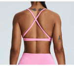 Load image into Gallery viewer, Cross Strap Seamless Yoga Bralette Premium Performance Fit