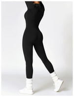 Load image into Gallery viewer, Zippered Contour Yoga Romper With Ultra Compression