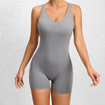 Load image into Gallery viewer, Backless One-Piece Yoga Tracksuit Breathable Nylon Knit