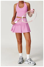 Load image into Gallery viewer, Luxurious Contouring Seamless Halter Set Performance