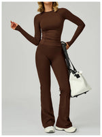 Load image into Gallery viewer, 2 Piece Contoured Breathable Yoga Ensemble Knitwear