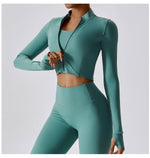 Load image into Gallery viewer, Luxurious Contoured Yoga Jacket With Nylon Zip Front